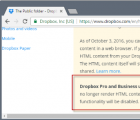 Dropbox为Pro客户禁用公用文件夹