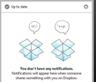 Dropbox在桌面上显示共享通知