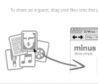 Minus为访客和网站的注册成员提供文件共享