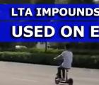 LTA扣押在高速公路上的电动踏板车