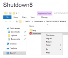 Shutdown8它为您提供了更改Windows PC的电源状态的方法