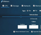 XMeters 在Windows任务栏上显示资源使用情况