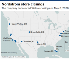 Nordstrom即将永久关闭的16家百货商店