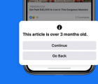 Facebook推出通知屏幕以在共享旧新闻之前提醒用户